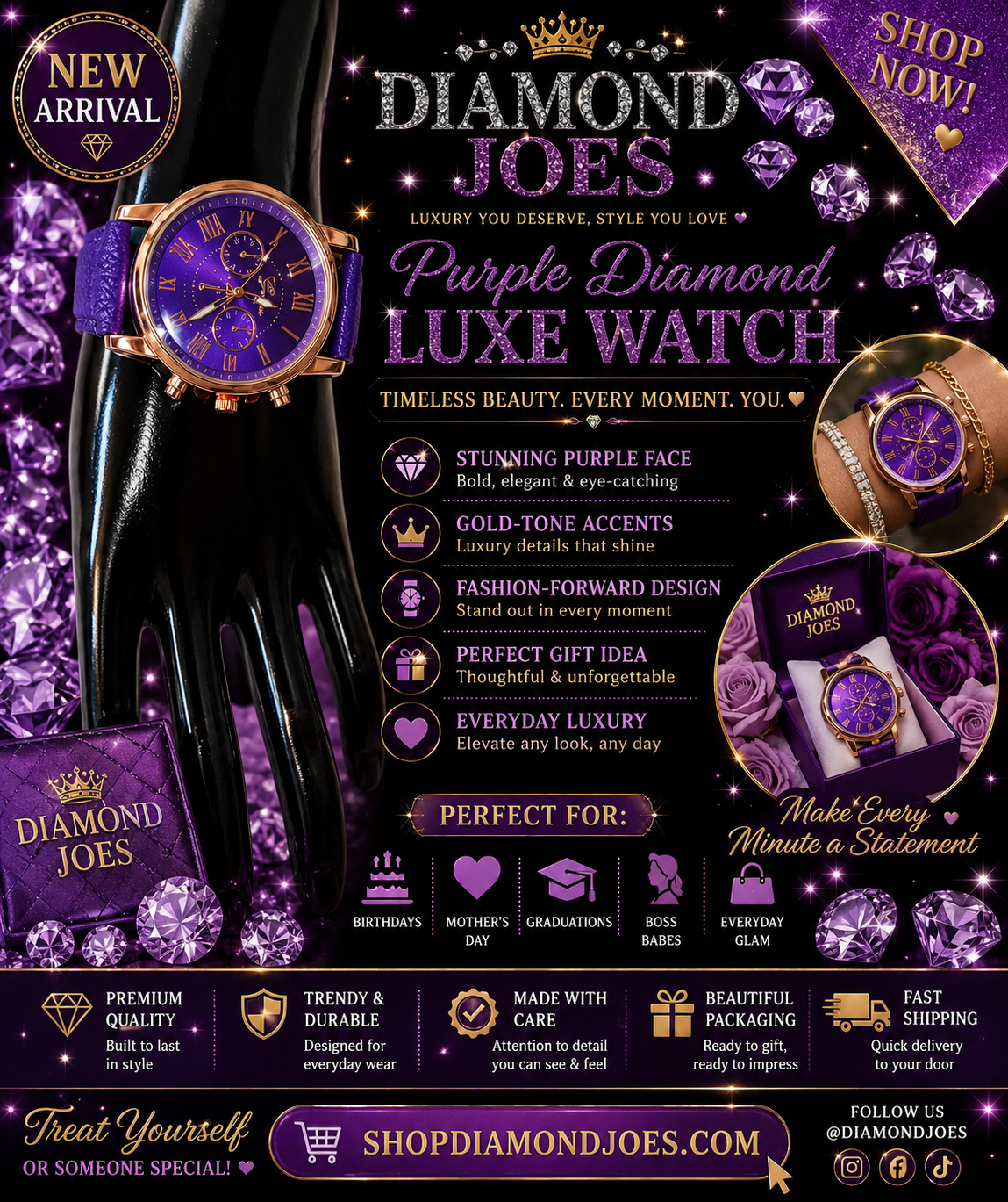 PURPLE DIAMOND WATCH LIMITED TIME
