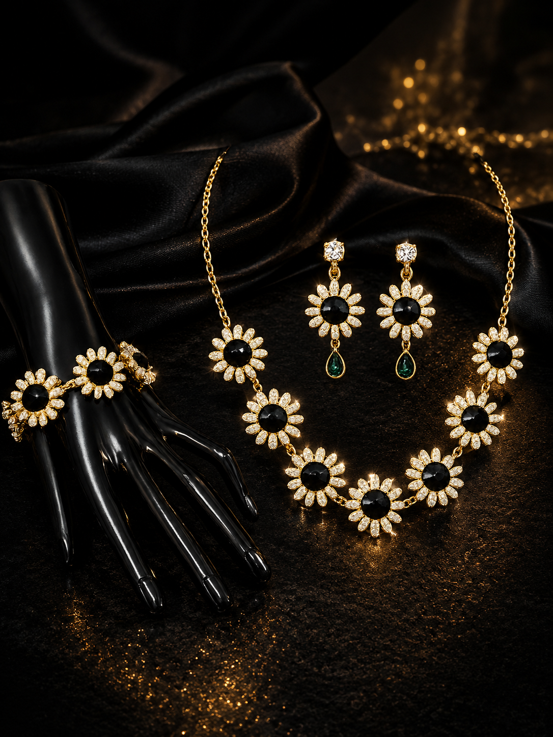 ✨ Noir Elegance 3PC. Necklace Set