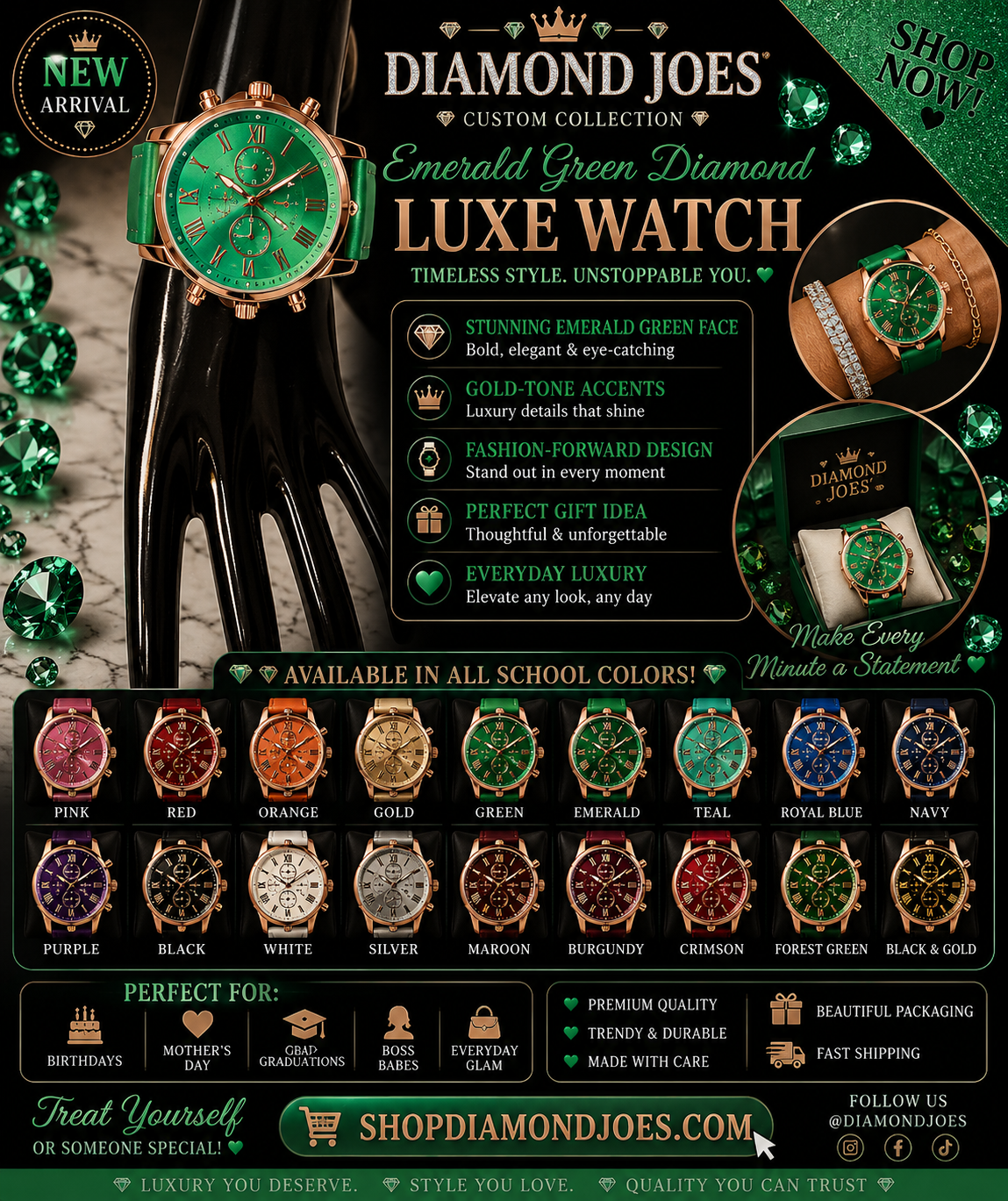 GREEN DIAMOND WATCH LIMITED TIME