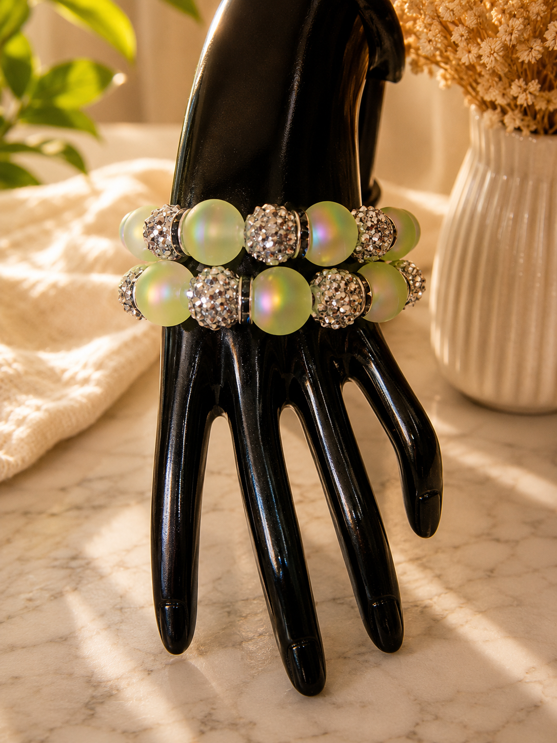 SILVER BLING 2PC BRACELET SET