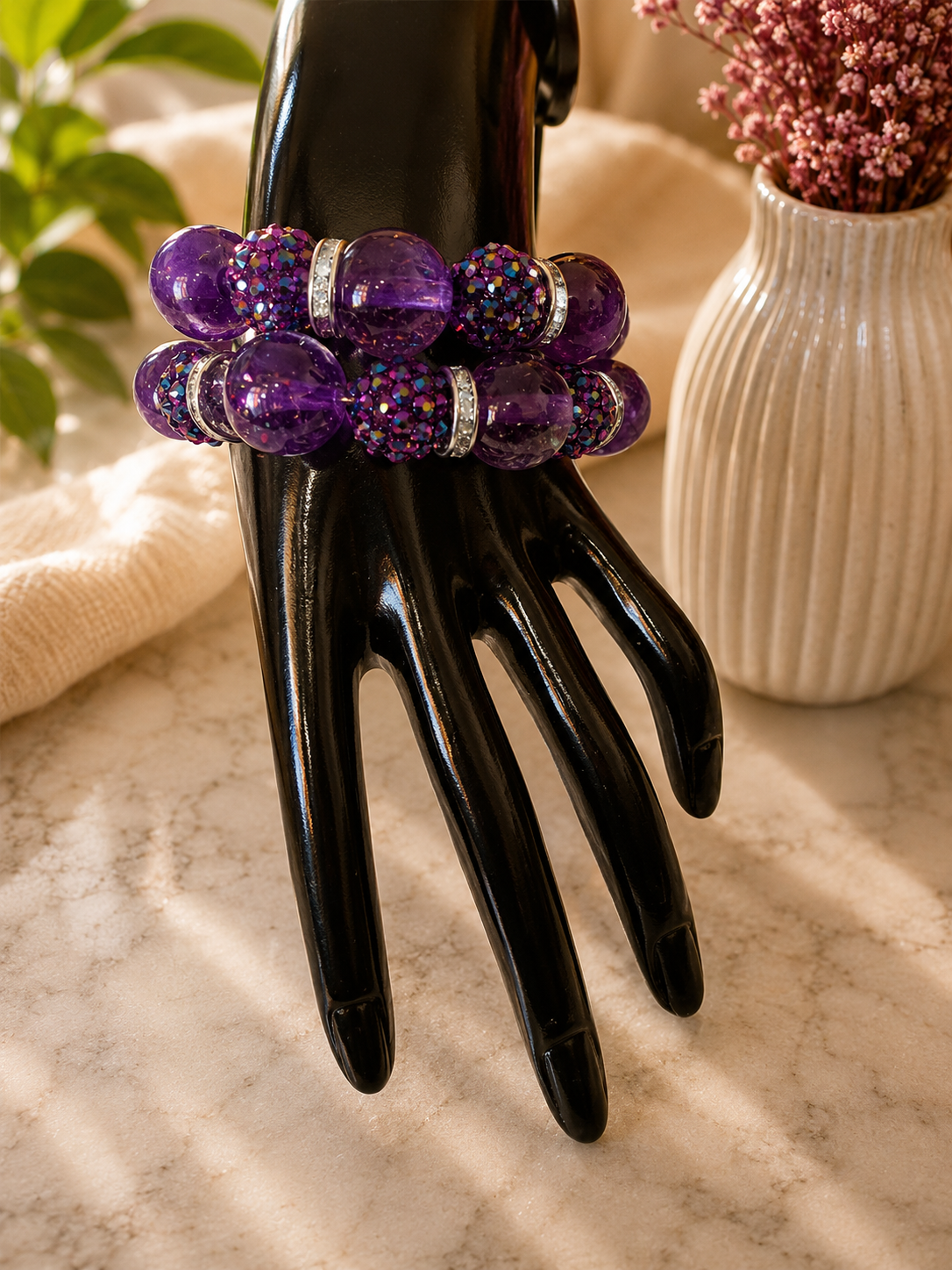PURPLE PASSION 2PC BRACELET SET