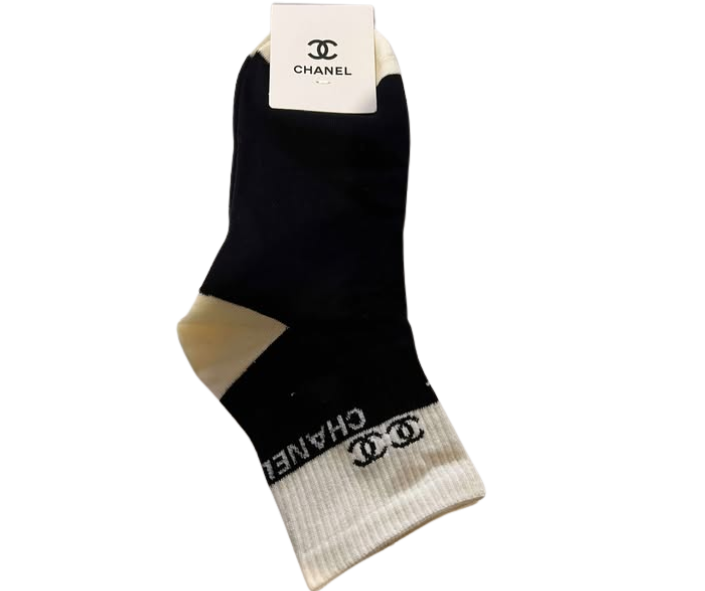 CHANEL SOCKS CREAM / BLACK