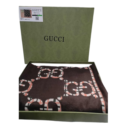 GUCCI CASHMIER SCARVE BROWN MULTI