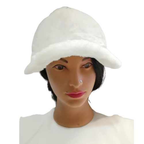 FUR CAP WHITE