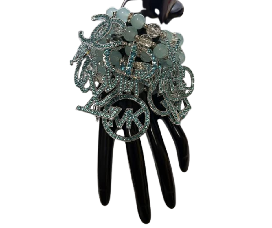 TIFFANY TEAL BLING STACK BRACELET