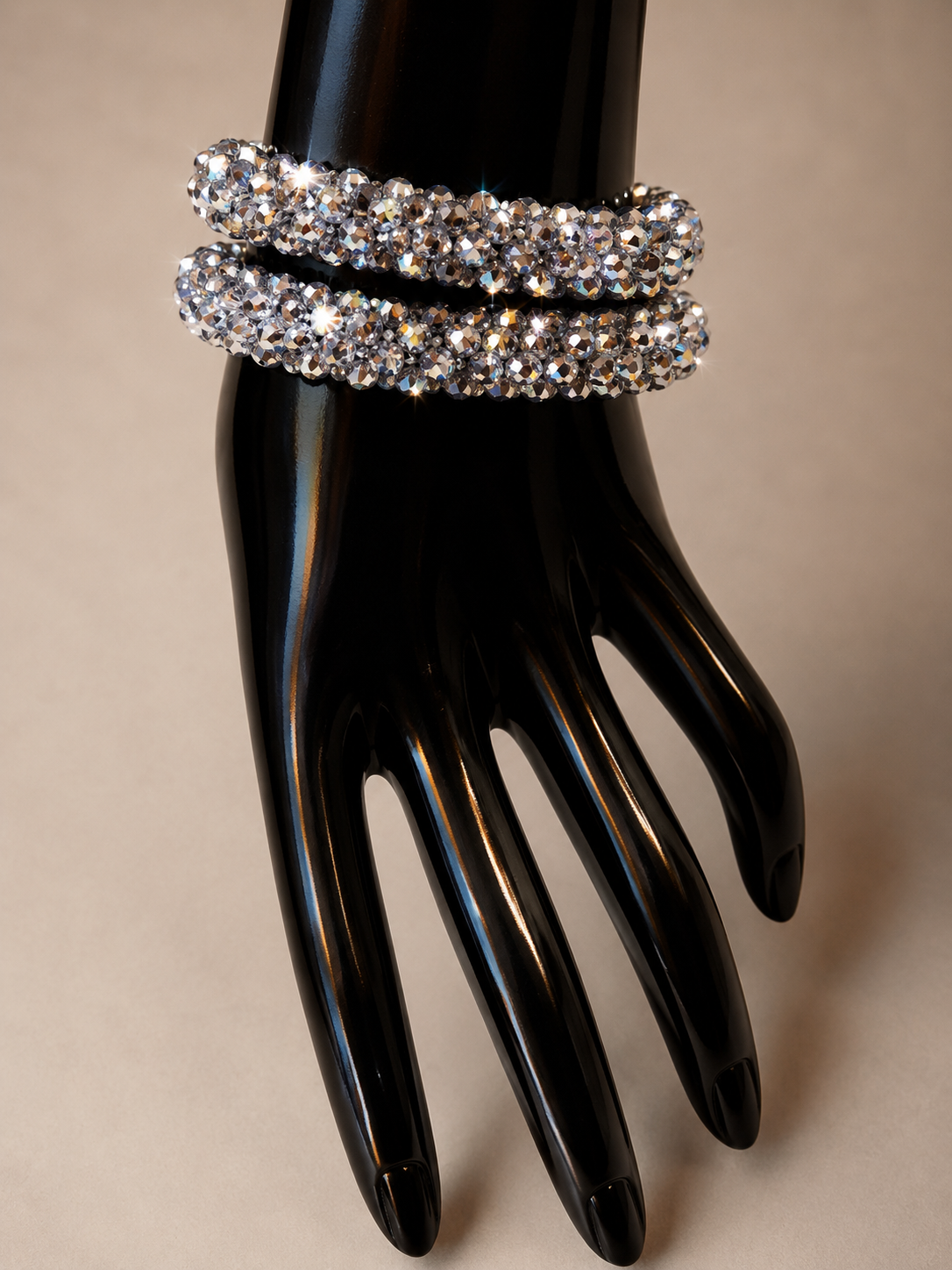 SILVER BLING 2PC BRACELET SET