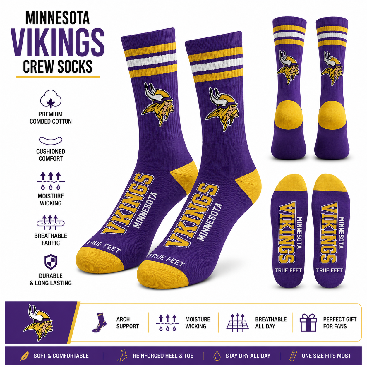 Minnesota Vikings Socks