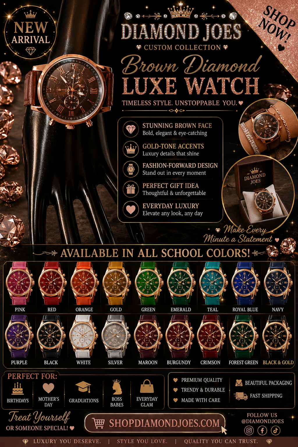 BROWN DIAMOND WATCH LIMITED TIME