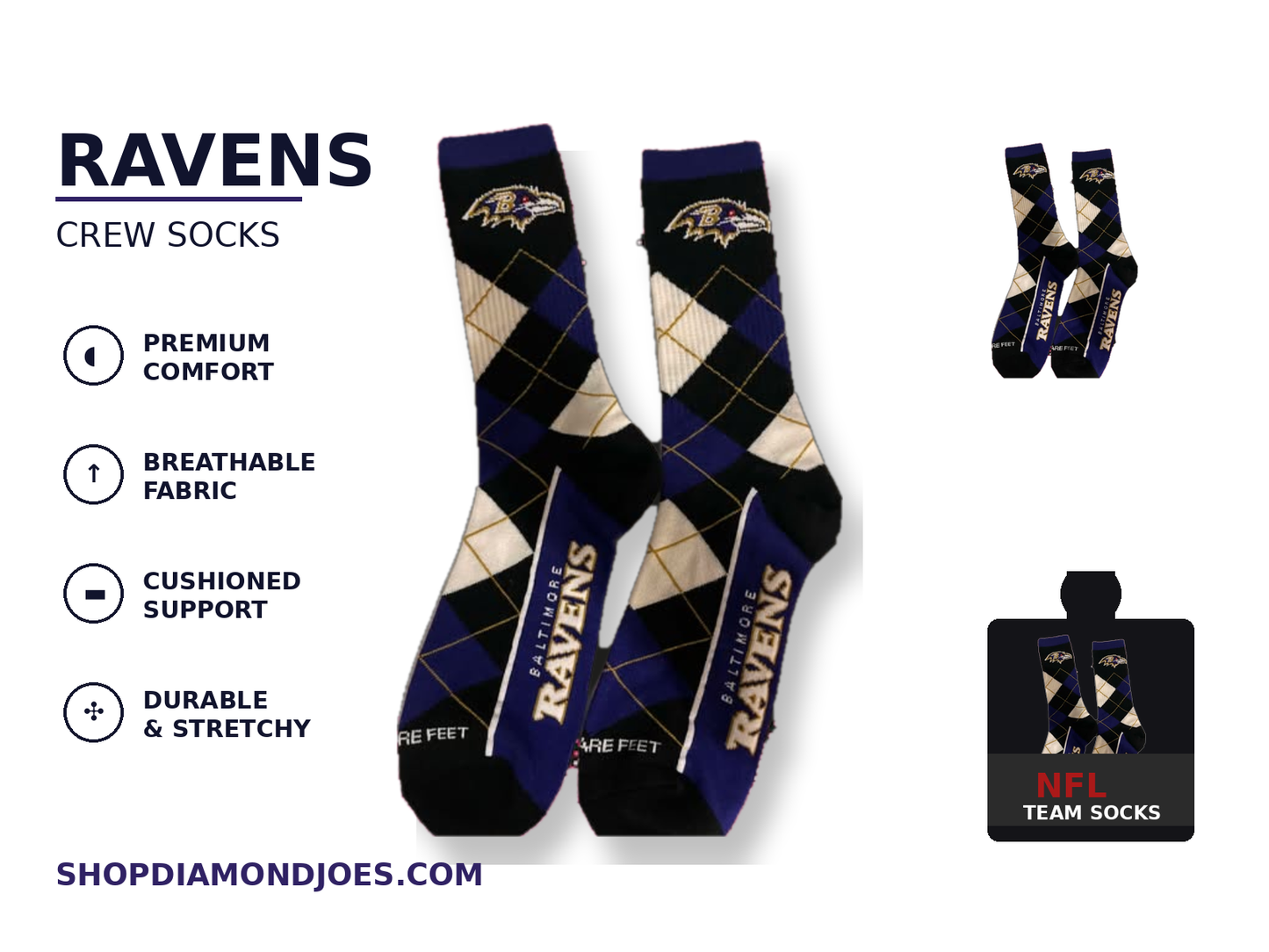 Baltimore Ravens Socks