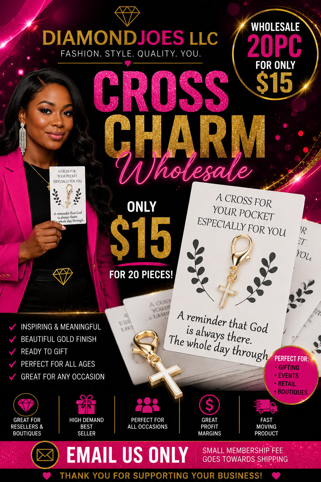 20PC SET CROSS KEYCHAIN SET