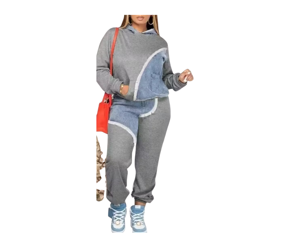 Fashion Sweatshirt Long Fringe  Two-Piece Suit