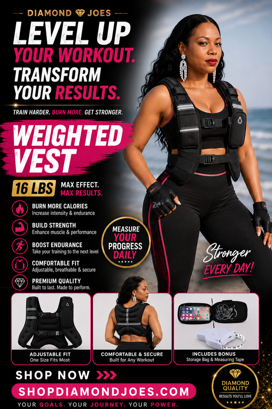 WEIGHTED VEST 16LBS WITH PHONE POUCH