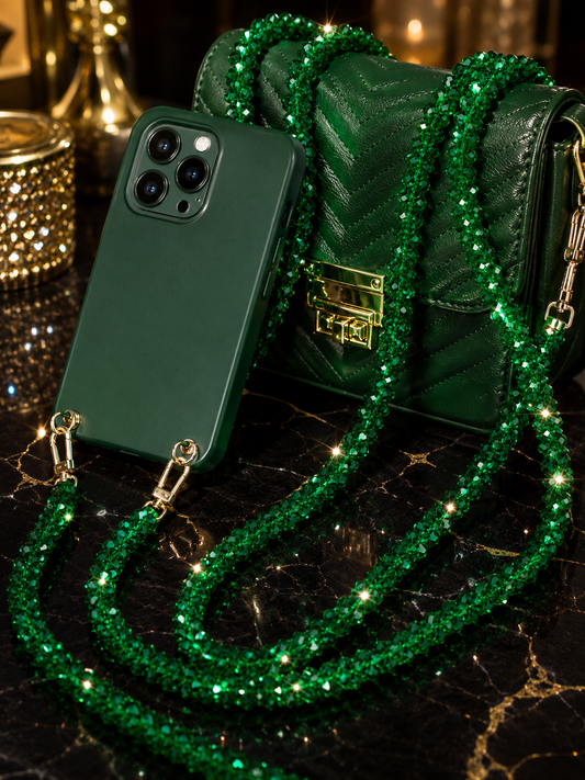 💎 Emerald Drip Phone or Purse CrossBody Bling