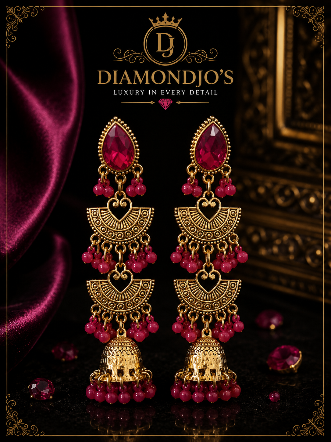 NEW BOLD ELEGANT UNFORGETTABLE EARRINGS  DJ COLLECTION