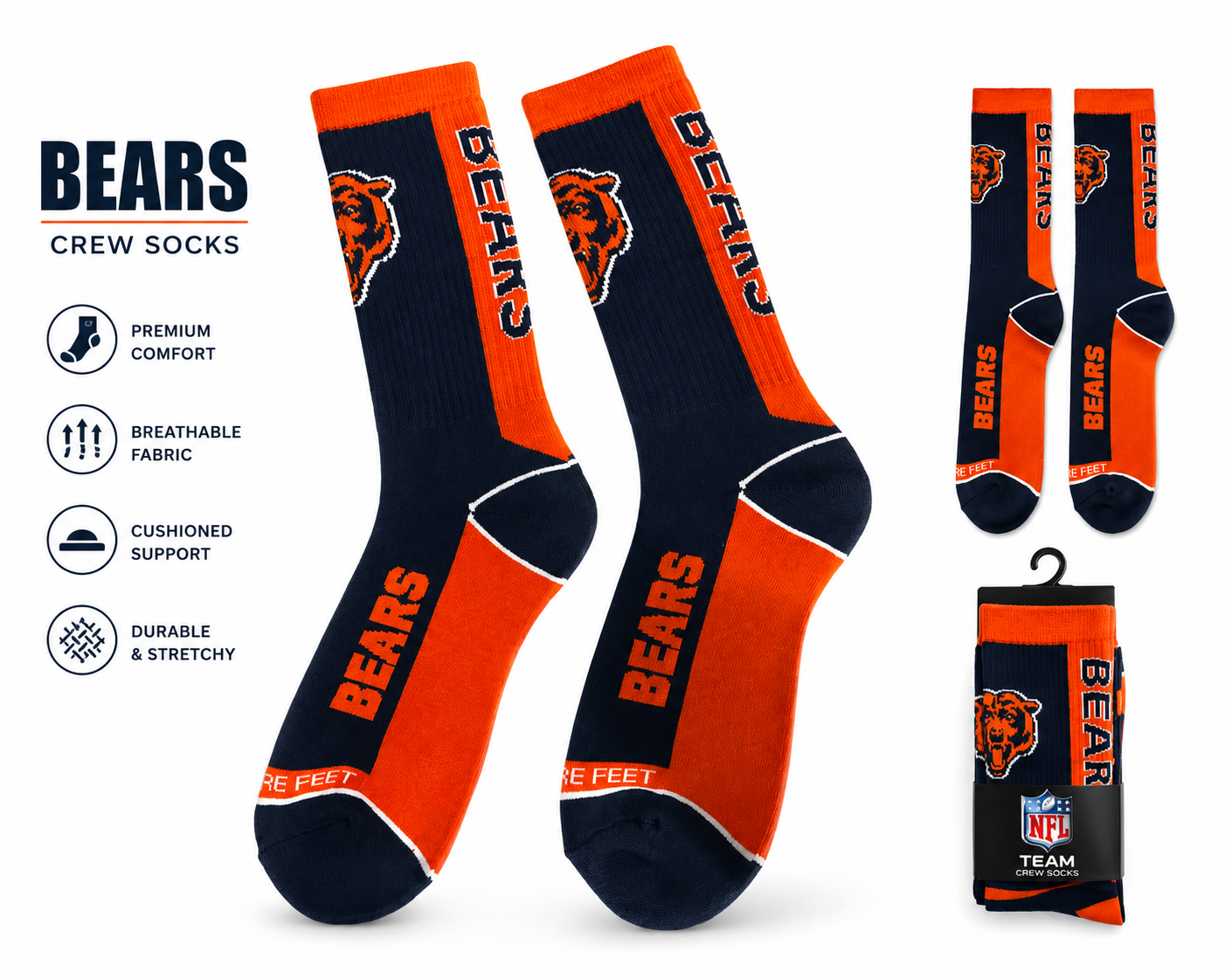 Chicago Bears Socks