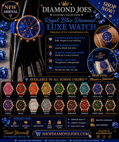 DIAMONDJOES LUXE WATCH COLLECTION     MULTIPLE COLORS