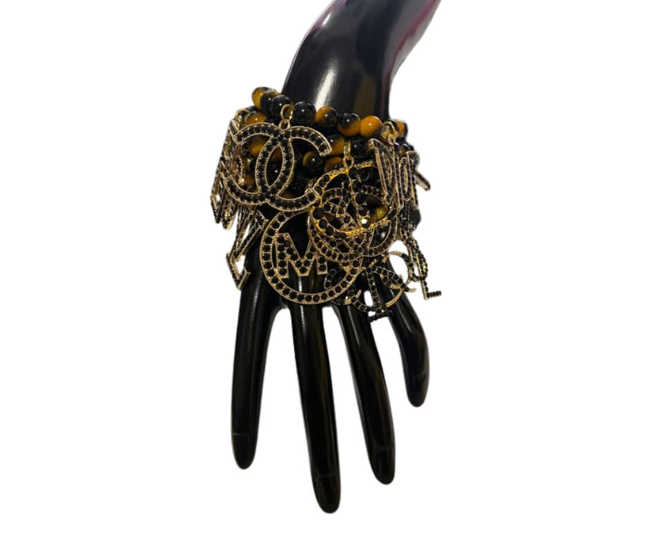 BLACK BLING STACK BRACELET