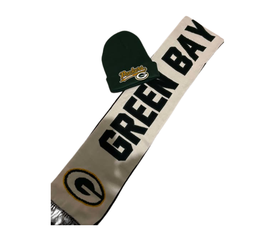 GREENBAY PACKERS BEENIE HAT & SCARVE