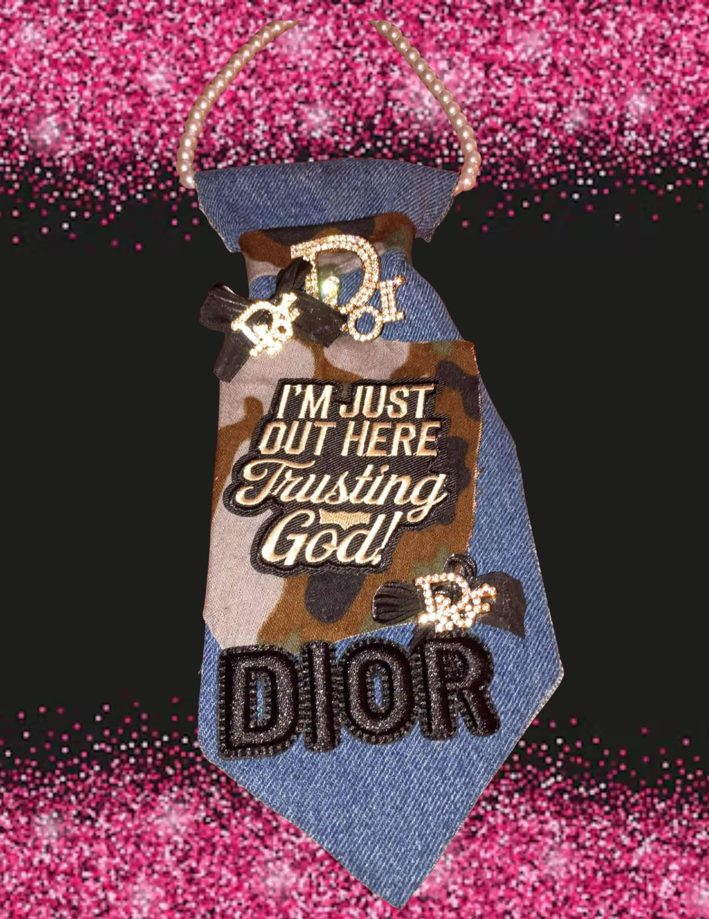 IM JUST OUT HERE TRUSTING GOD  DIOR TIE