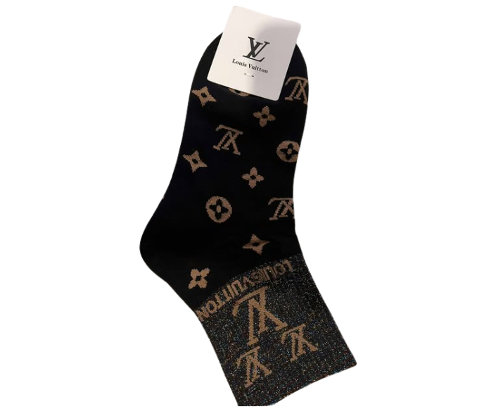LV GLITTER SOCKS (5 PAIRS)