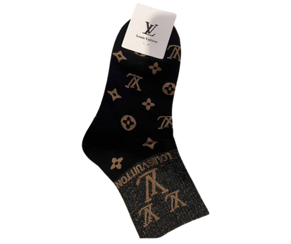 LV GLITTER SOCKS (5 PAIRS)