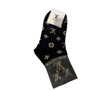 LV GLITTER SOCKS (5 PAIRS)