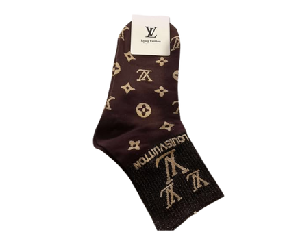 LV GLITTER SOCKS (5 PAIRS)