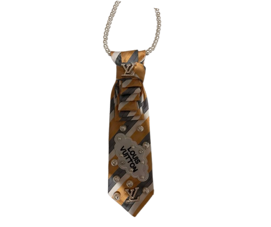 LV PEARL NECKTIE (CUSTOM DESIGN)NECKTIE