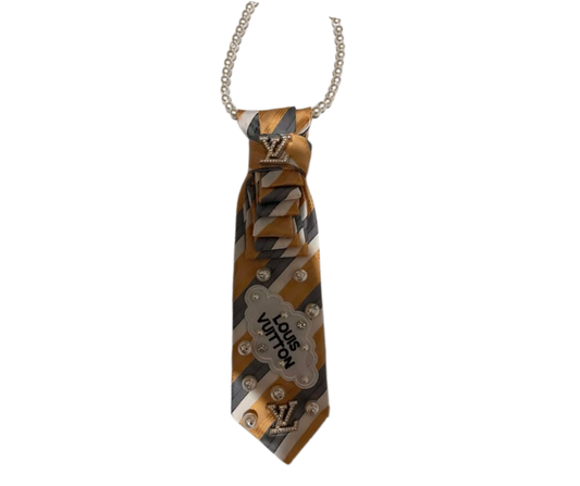 LV PEARL NECKTIE (CUSTOM DESIGN)NECKTIE