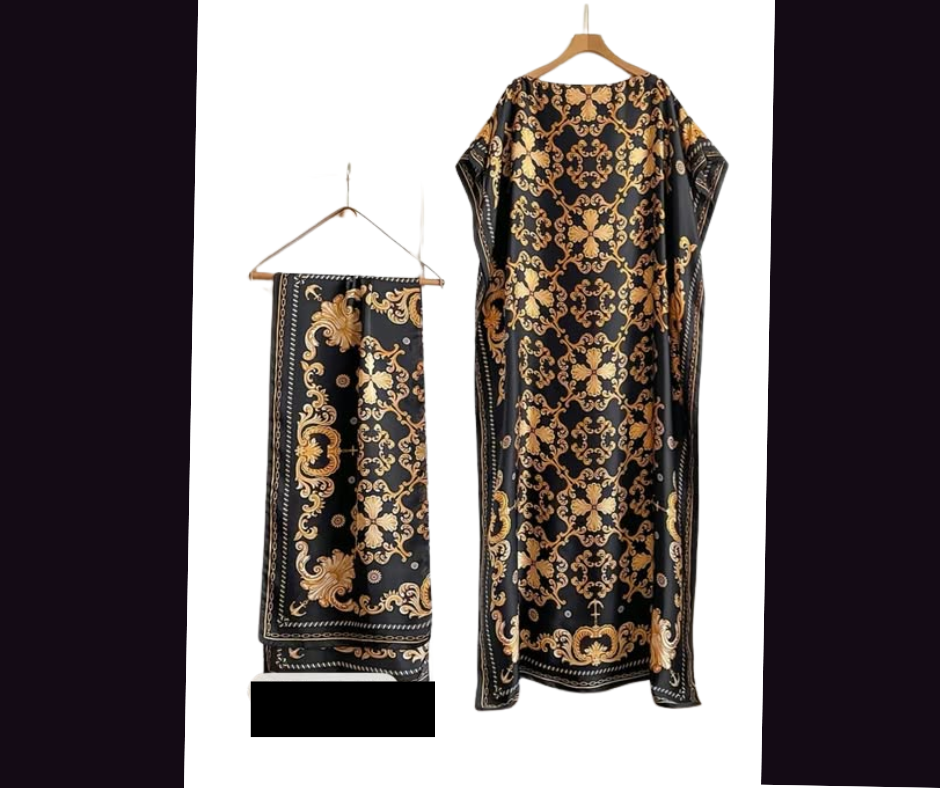 MOO MOO BLACK/GOLD WITH MATCHING SCARVE