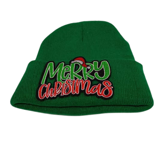 MERRY CHRISTMAS HAT (GREEN)   DOOR BUSTER