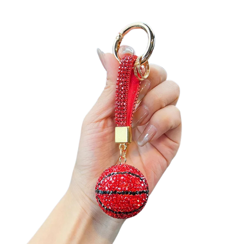 BASKET BALL BLING KEY CHAINS  SILVER