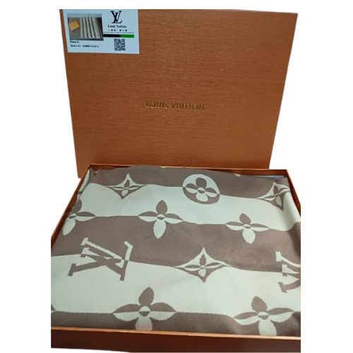 LV CASHMIER SCARVE  tan brown