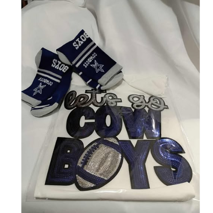 COWBOYS  GIFT SET  TSHIRT  & SOCKS
