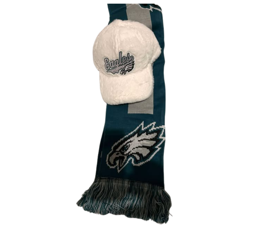 PHILADELPHIA EAGLES  FUR CAP & SCARVE