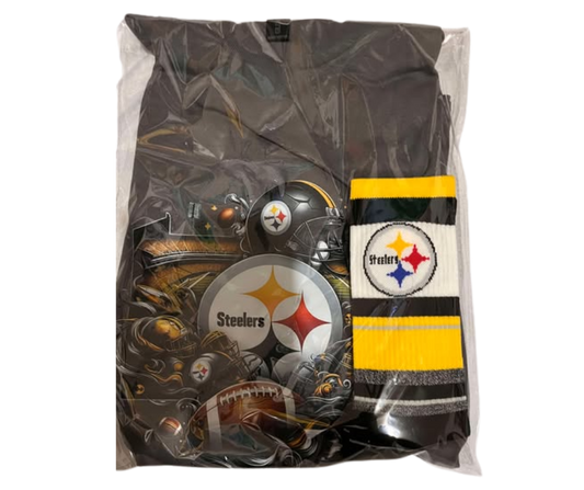 STEELERS  GIFT SET  TSHIRT  & SOCKS