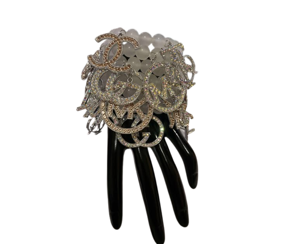 WHITE BLING  STACK BRACELET