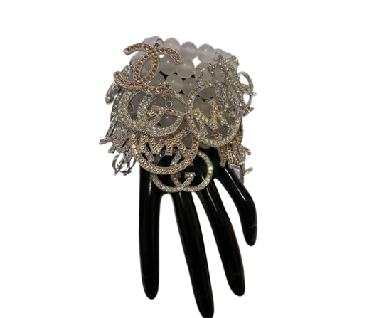 WHITE BLING  STACK BRACELET