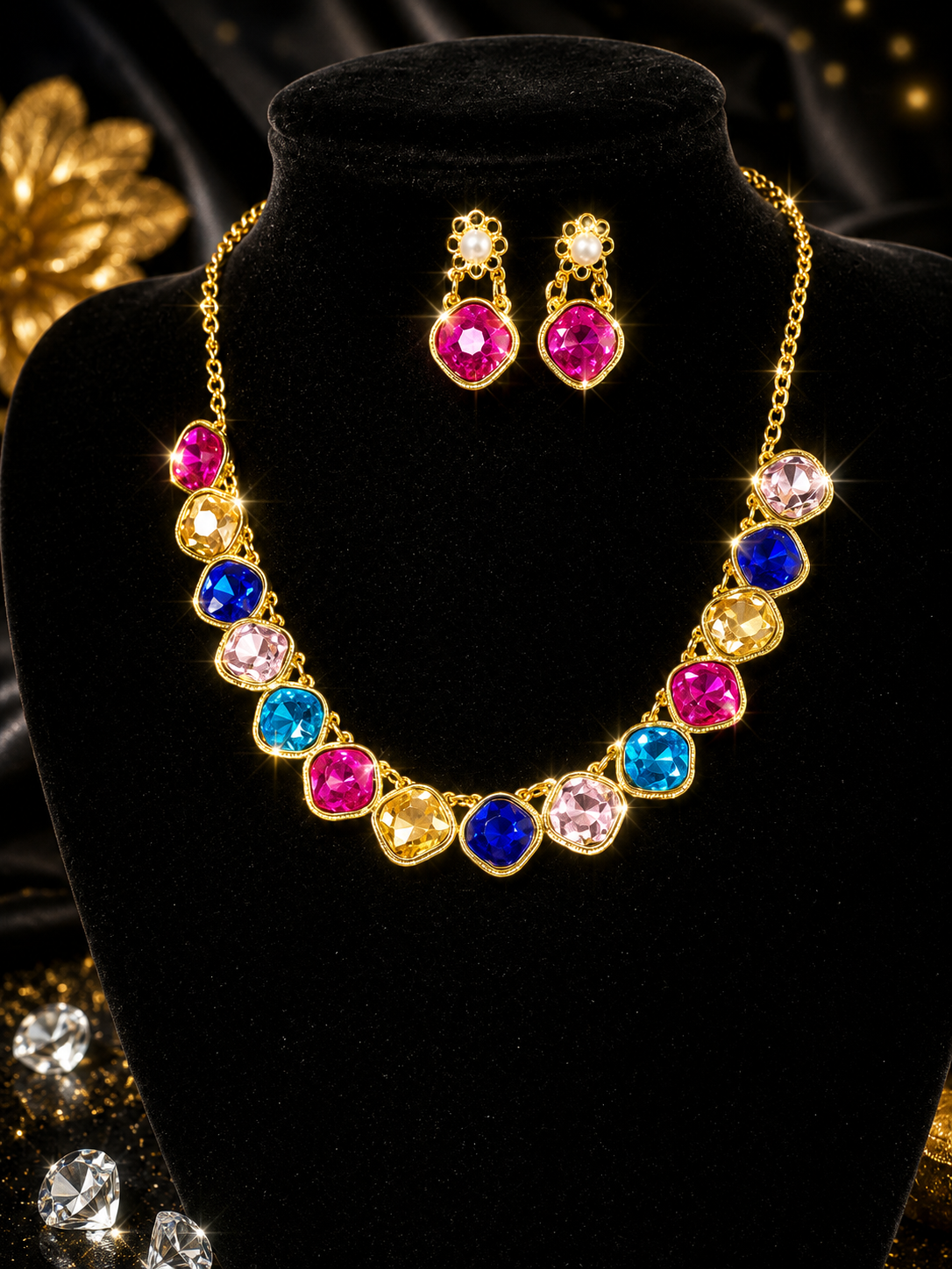 💎 Gemstone Glam 2PC Necklace Set