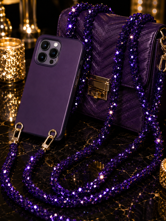 PUIRPLE RAIN PHONE OR PURSE CROSSBODY     DJ COLLECTION