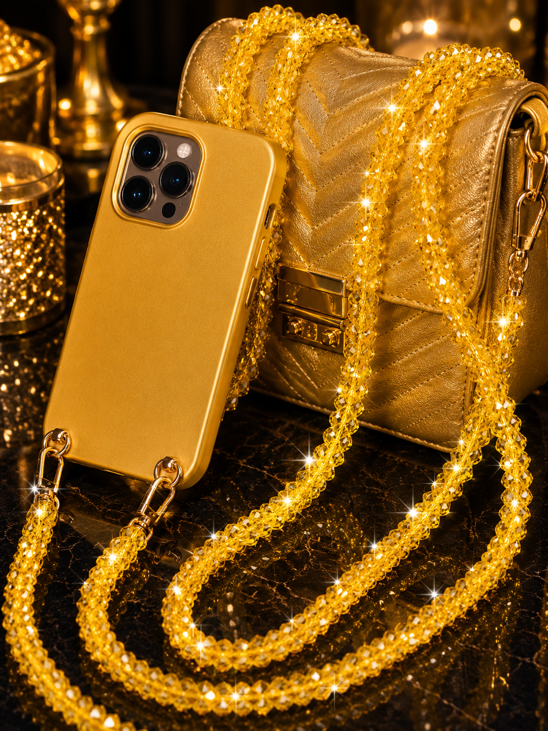 SUNSHINE PASSION PHONE OR PURSE CROSSBODY YELLOW