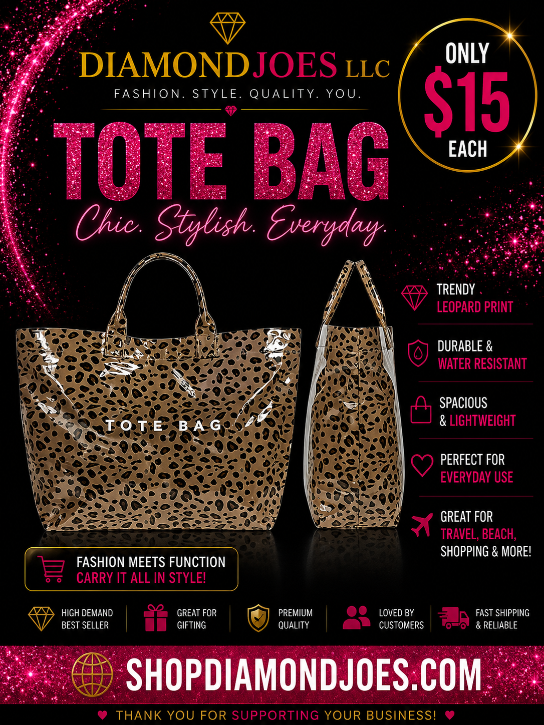 Leopard Print Tote Bag