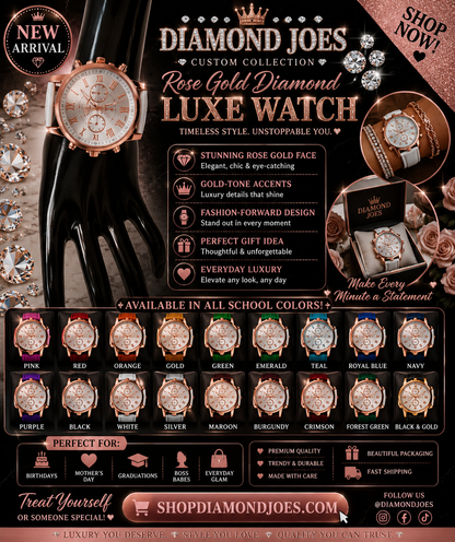 DIAMONDJOES LUXE WATCH COLLECTION     MULTIPLE COLORS