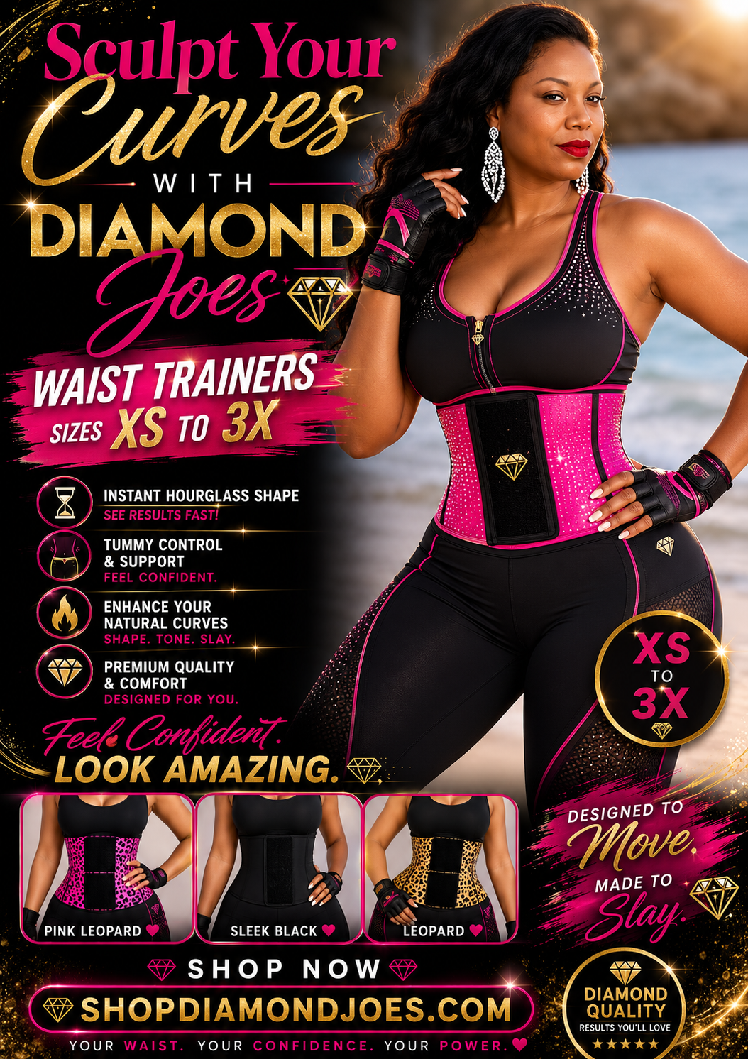 SCULPT YOUR CURVES  DIAMONDJOES WAIST TRAINER