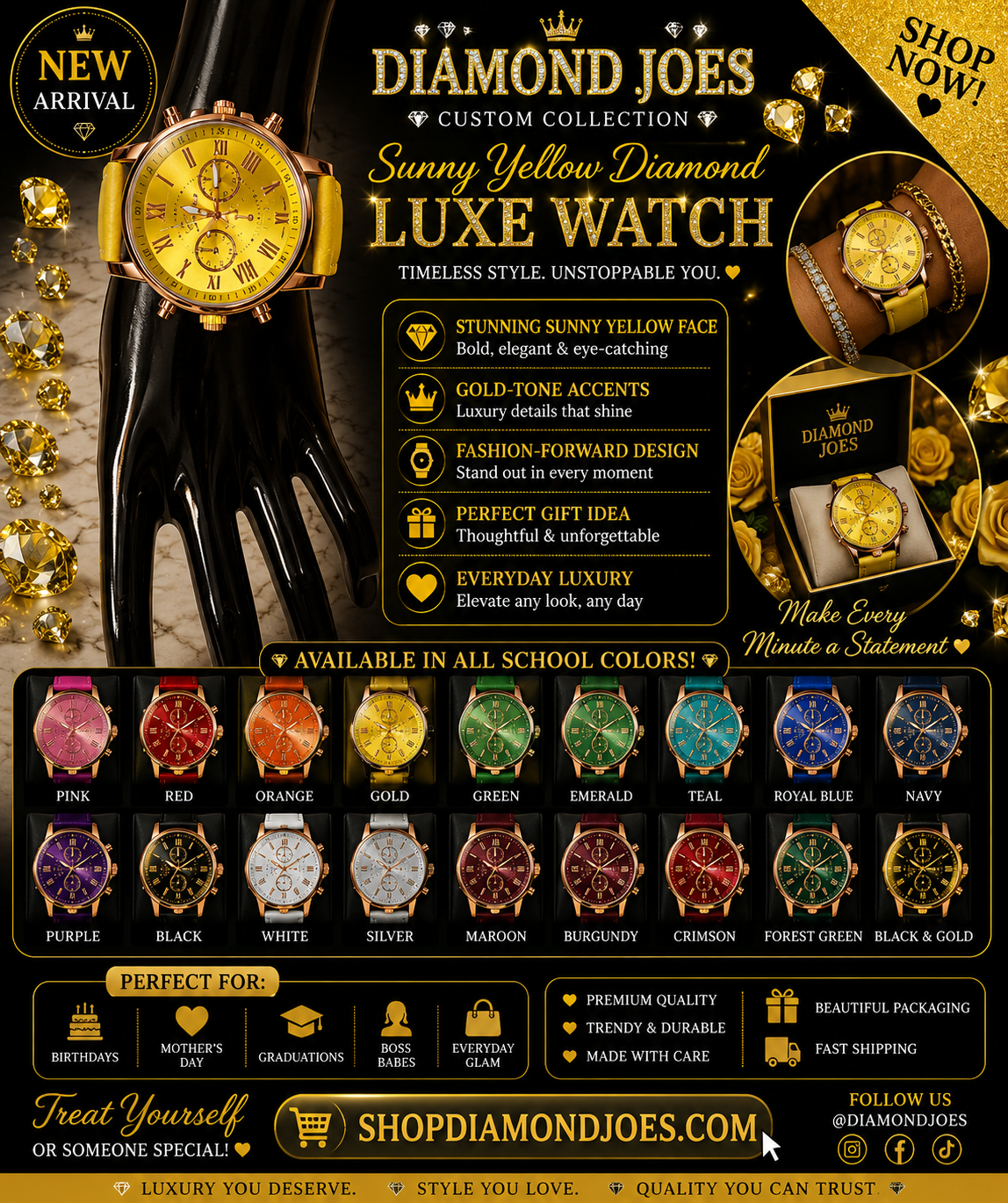 YELLOW DIAMOND WATCH