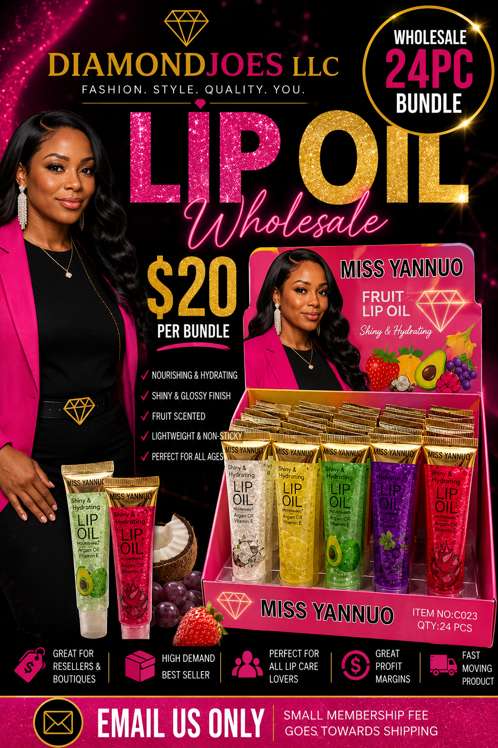24PC MOISTURIZING LIP GLOSS