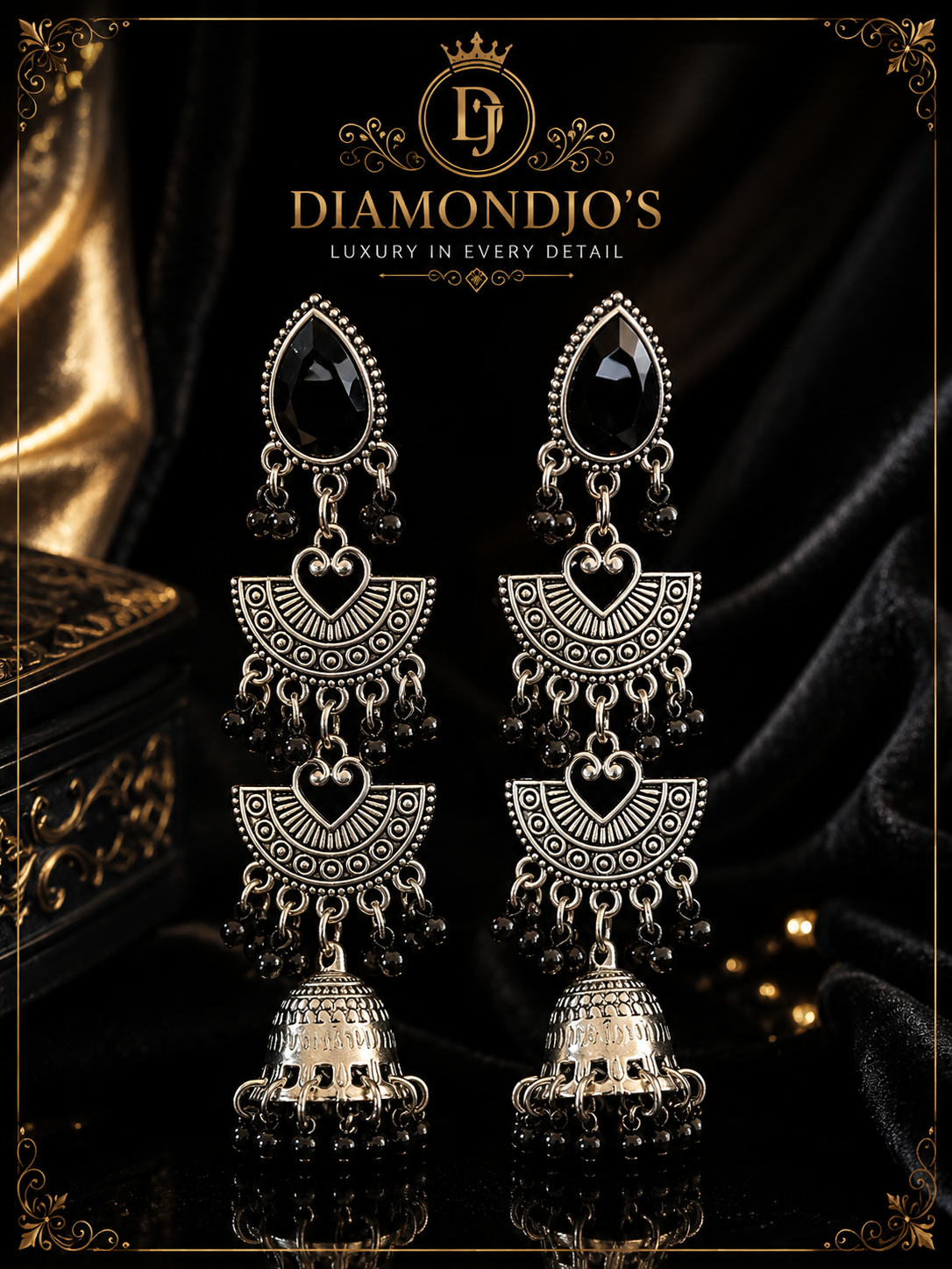 NEW BOLD ELEGANT UNFORGETTABLE EARRINGS  DJ COLLECTION