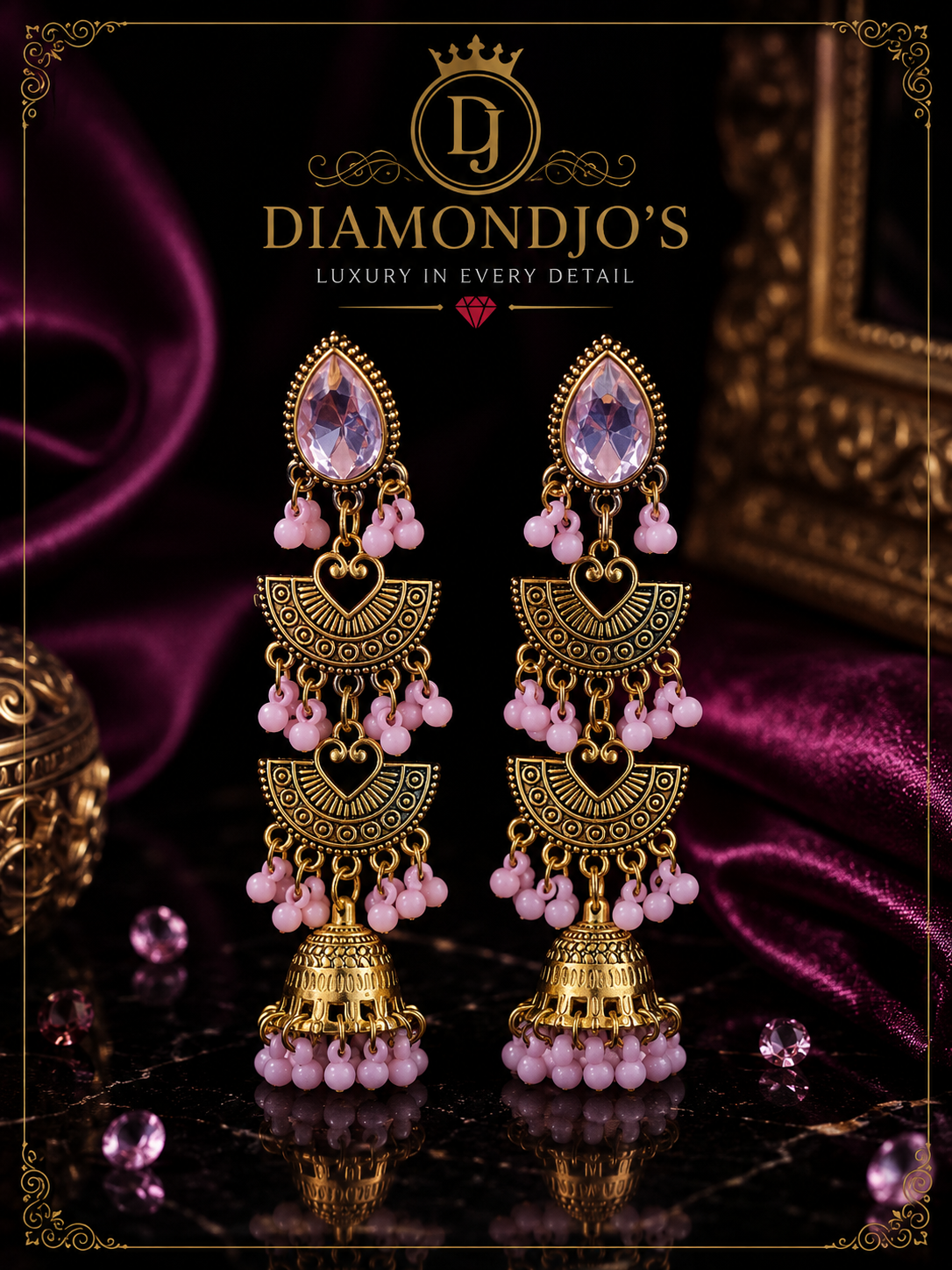 NEW BOLD ELEGANT UNFORGETTABLE EARRINGS  DJ COLLECTION