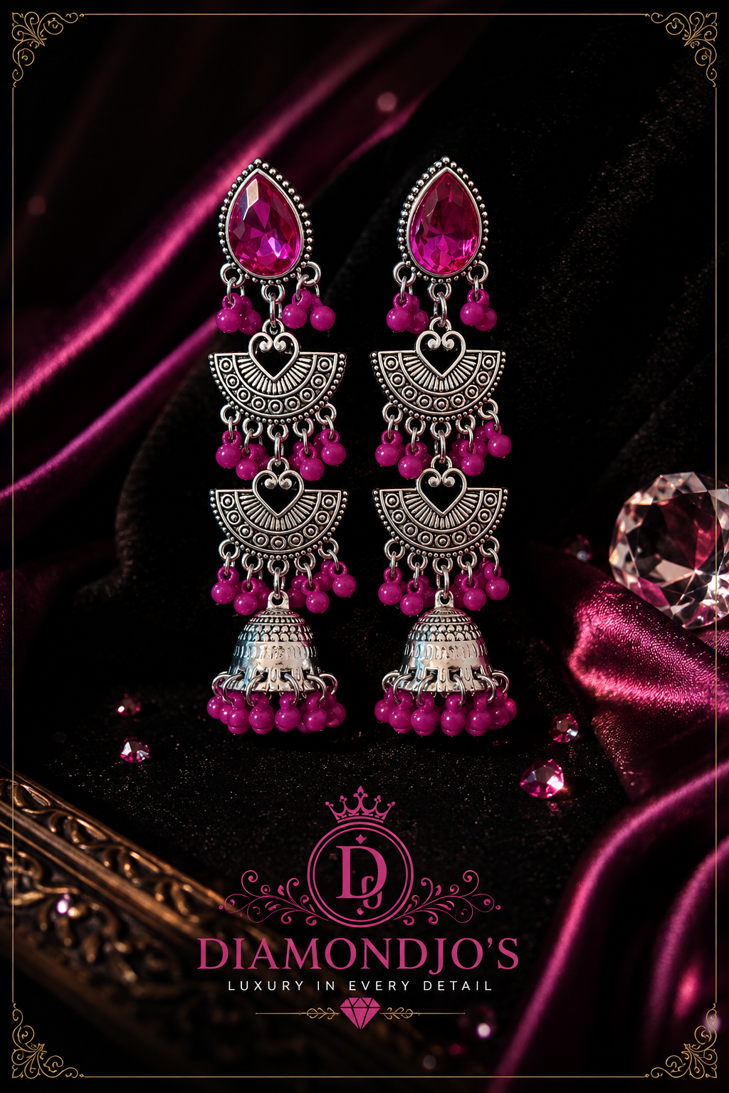 NEW BOLD ELEGANT UNFORGETTABLE EARRINGS  DJ COLLECTION