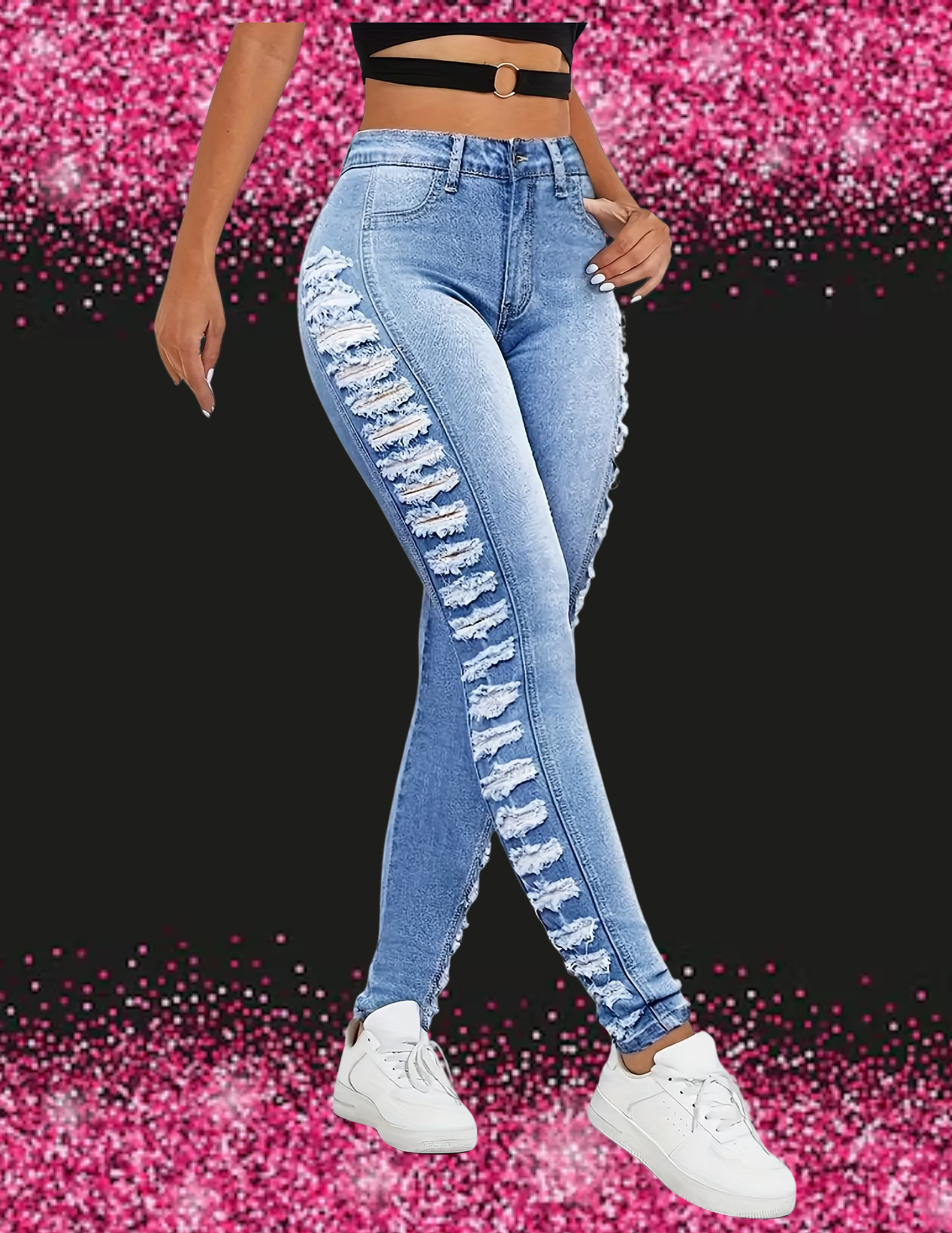 RIBBED JEANS